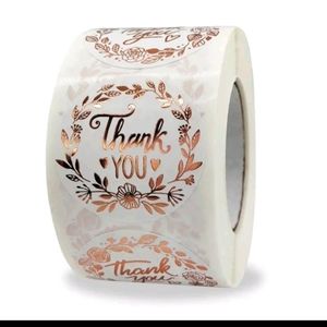 500 pc roll of thank you stickers